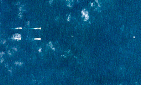 Imágenes de satélite muestran una gran demostración de fuerza de Pekín 
